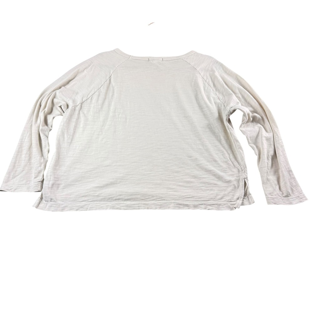 Alex Mill Womens Slub Jersey Long Sleeve Raglan Tee Oatmeal Beige Size M - Picture 7 of 11